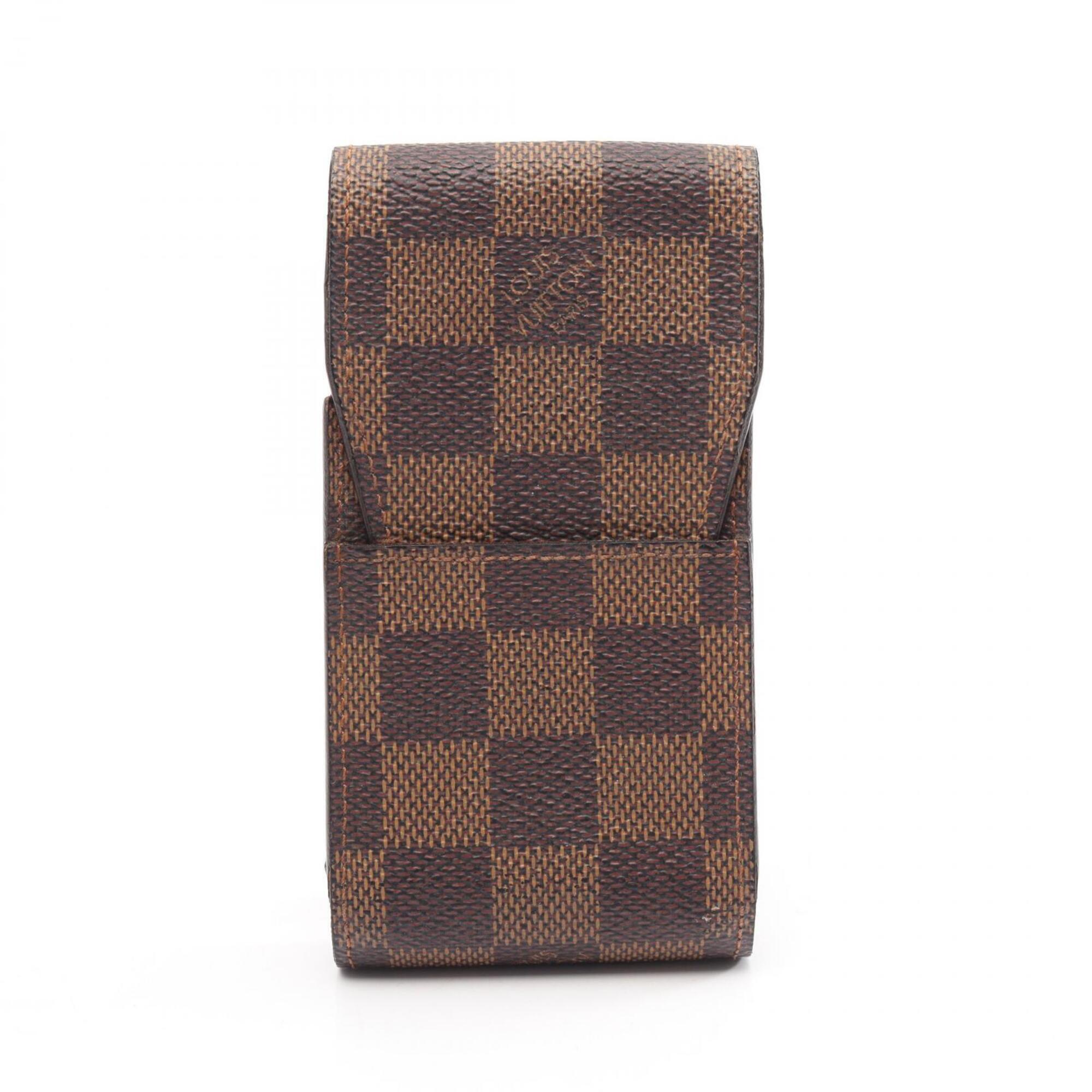 Louis Vuitton Etui Cigarette Bag, Damier Ebene Leather, Brown, Men's/Women's,...